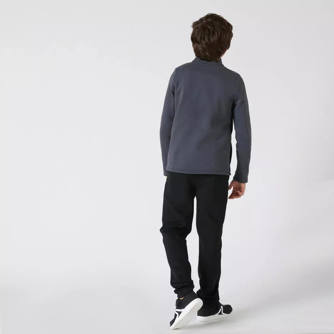 Kids Warm Zip-Up Tracksuit Warmy, Grey, No Color, large image number 8