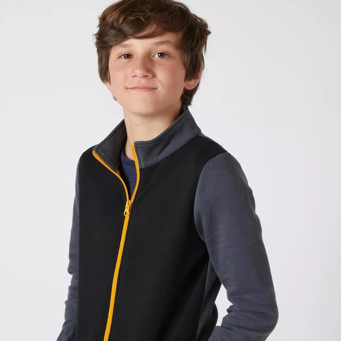 Kids Warm Zip-Up Tracksuit Warmy, Grey, No Color, large image number 9