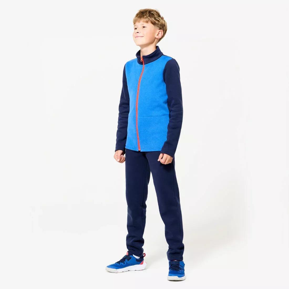 Kids Warm Zip-Up Tracksuit Warmy, Grey, No Color, large image number 13