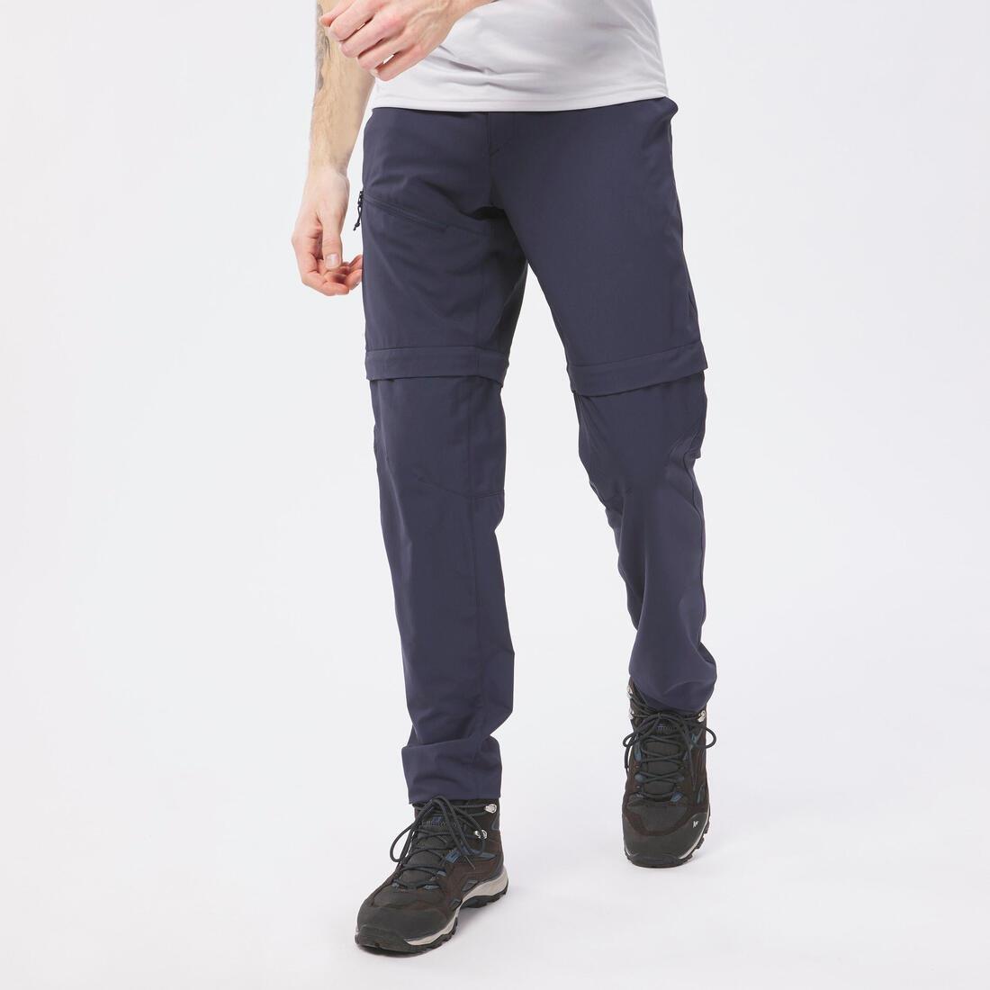 Mens Modular Hiking Trousers - Mh150, Navy, , large image number 1