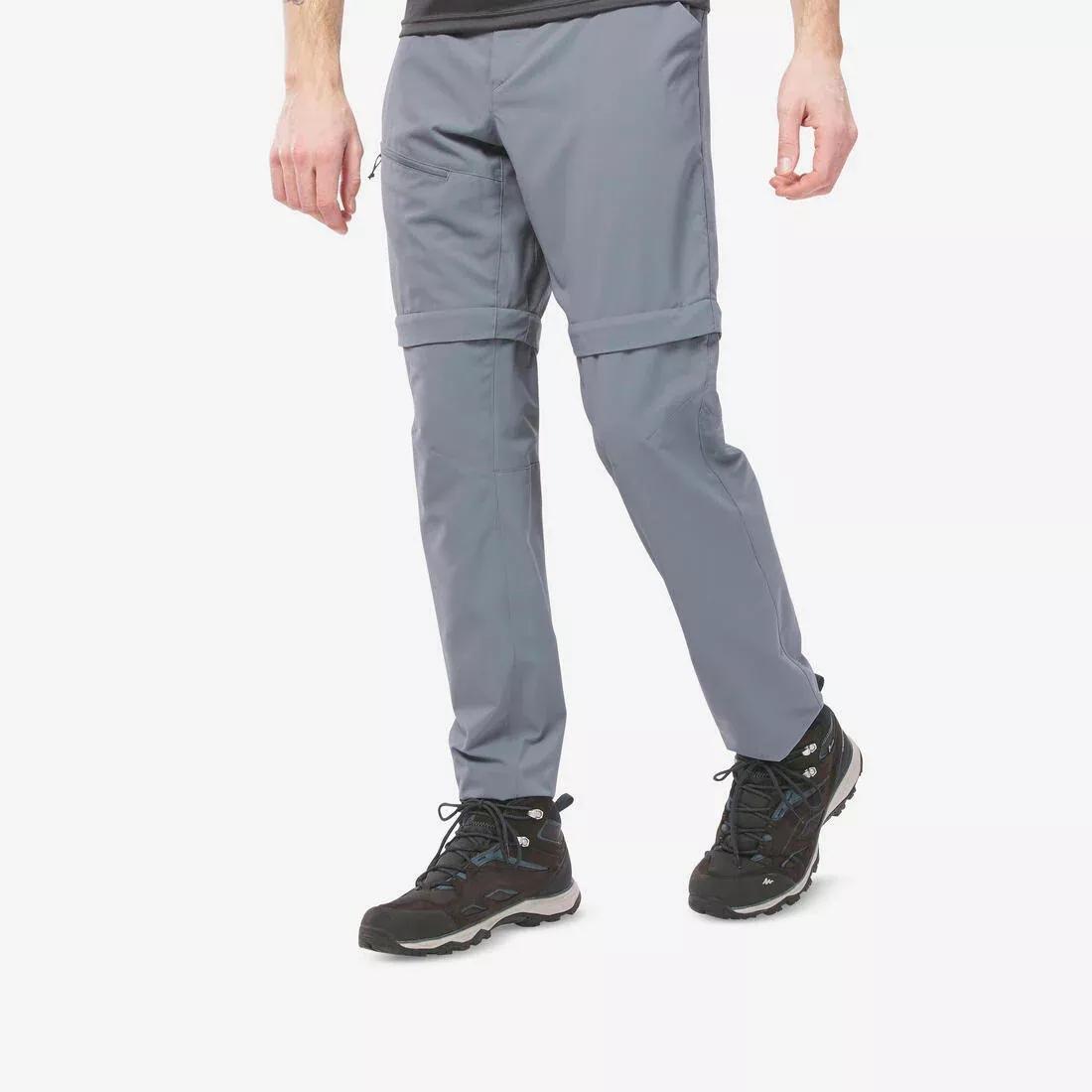 Mens Modular Hiking Trousers - Mh150, Grey, , large image number 1