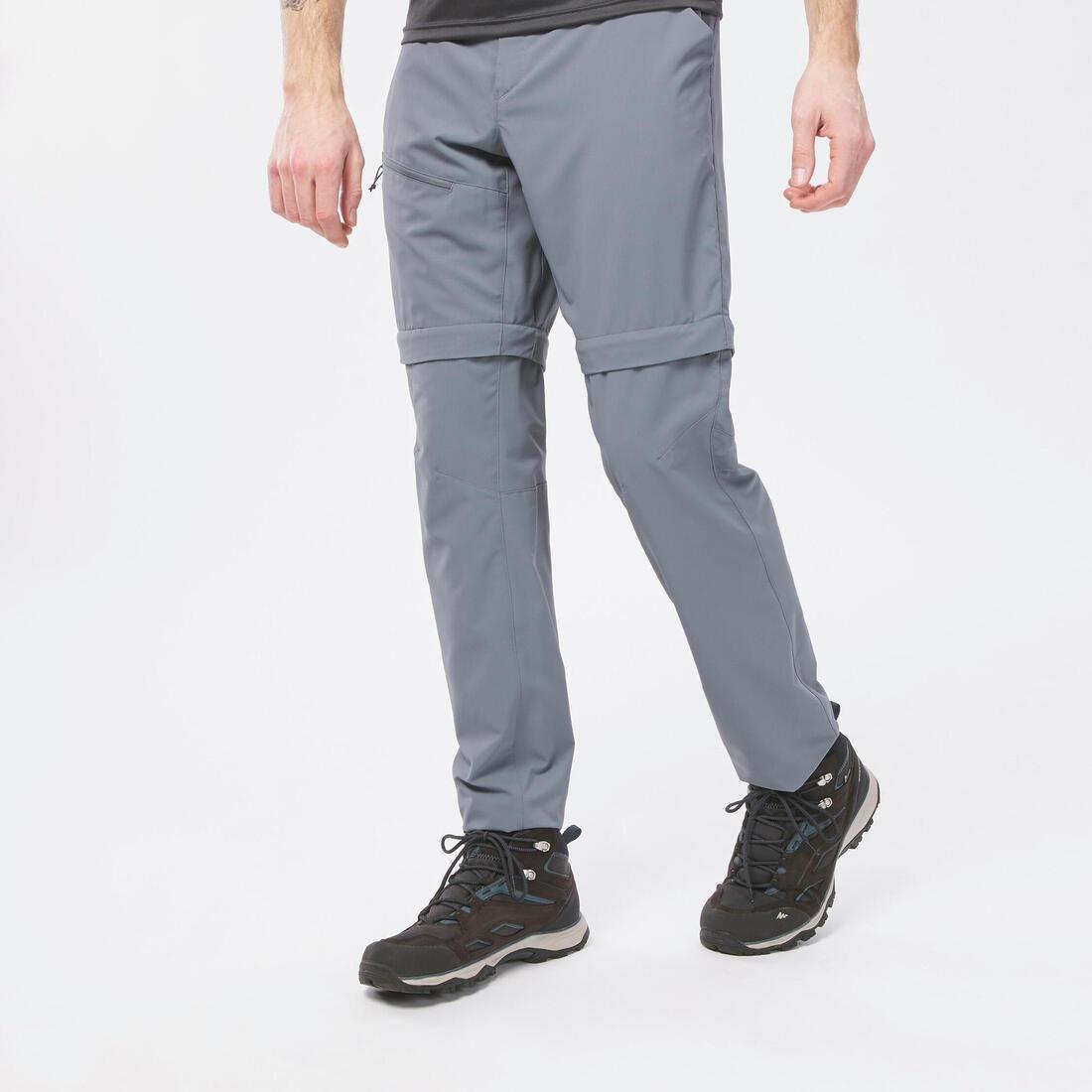 QUECHUA - Mens Modular Hiking Trousers - Mh150, Grey