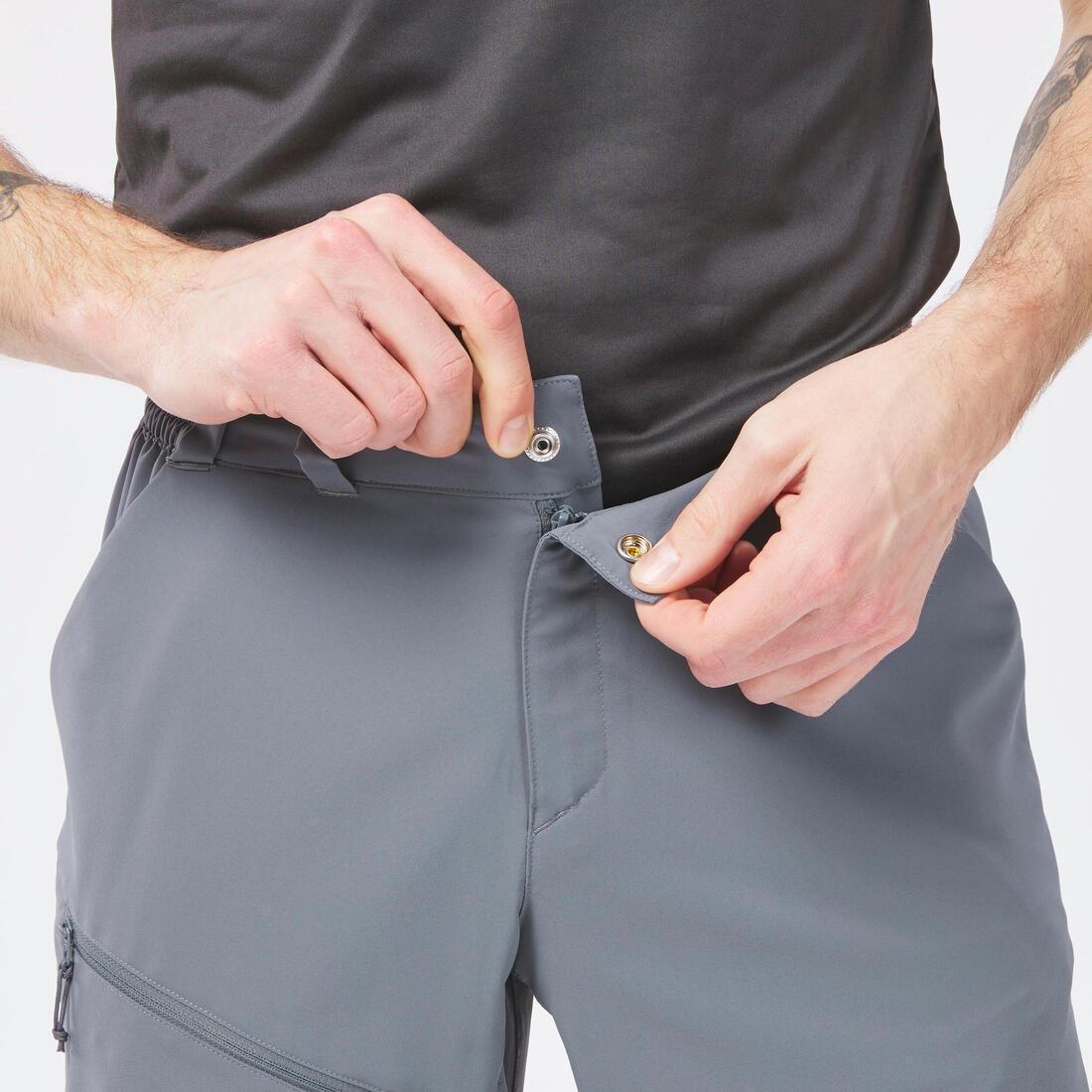 Mens Modular Hiking Trousers - Mh150, Grey, , large image number 8