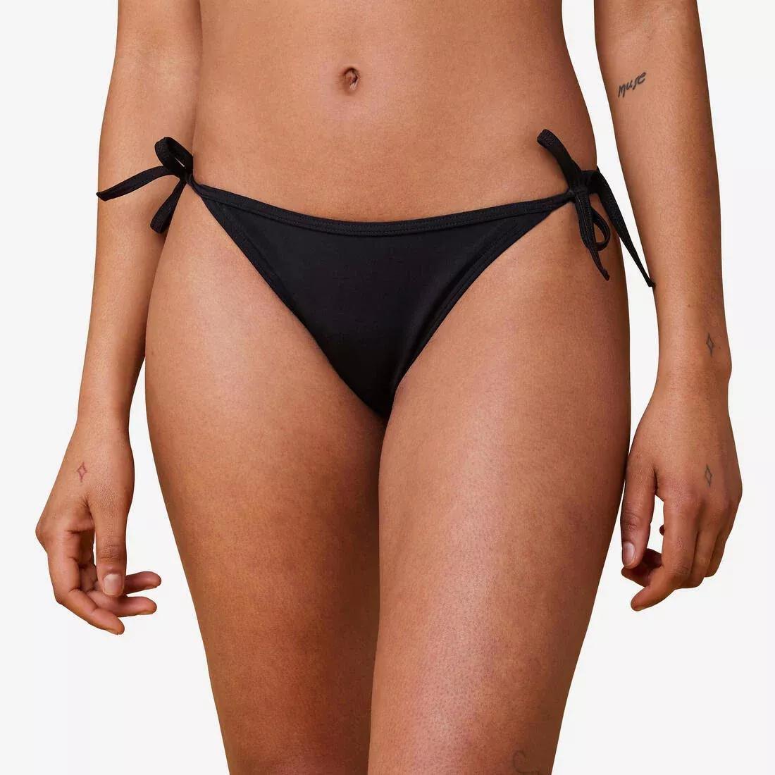 Women Side-Tie Bikini Bottoms - Sofy, Black, No Color, medium