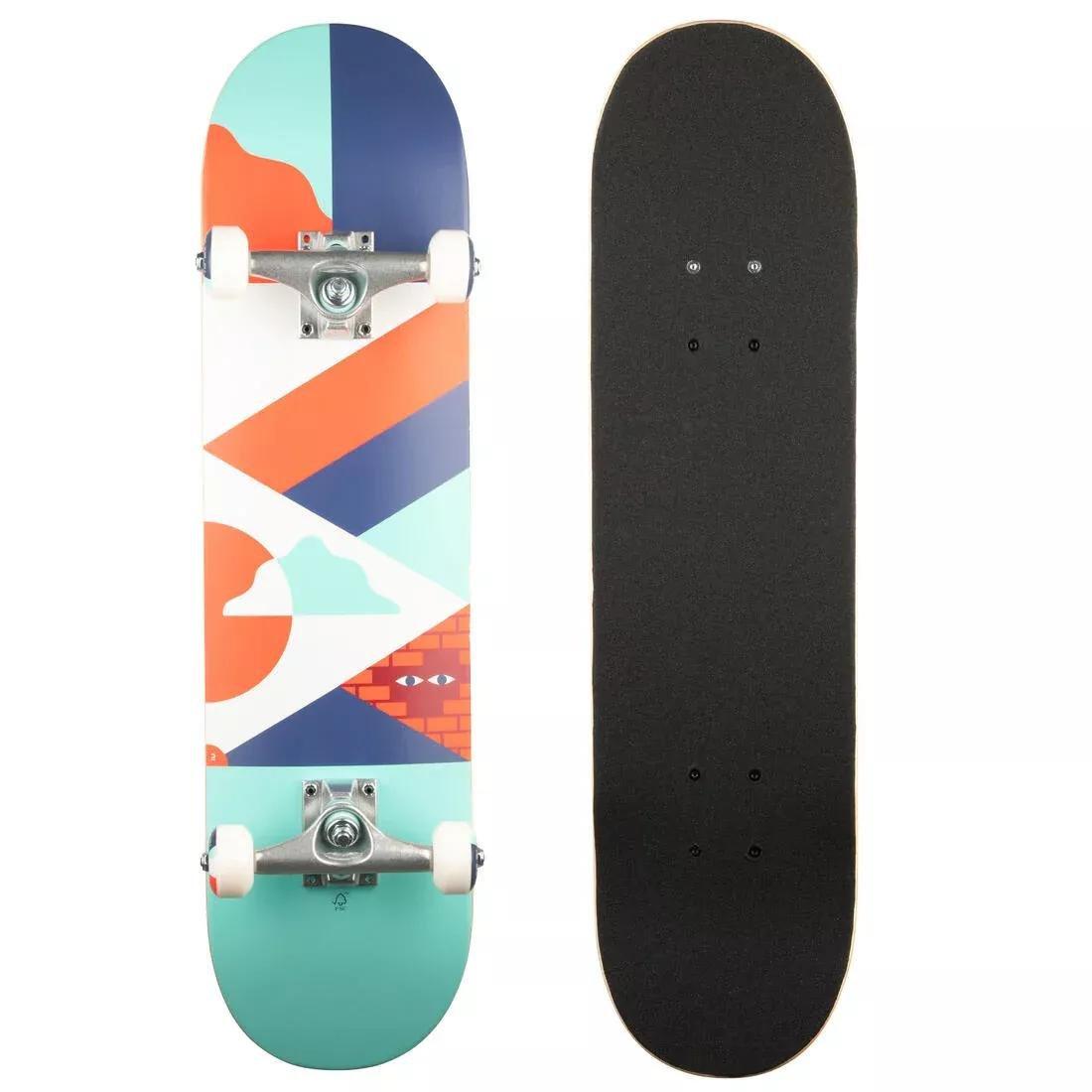 Kids Skateboard Cp100 Mid , Green, No Color, large image number 1