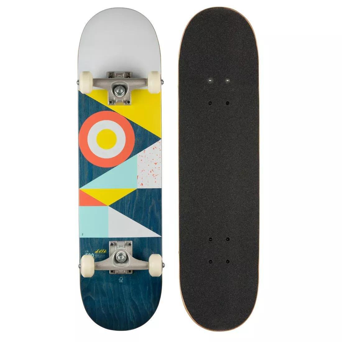 Kids Unisex Skateboard, Blue, No Color, large image number 0