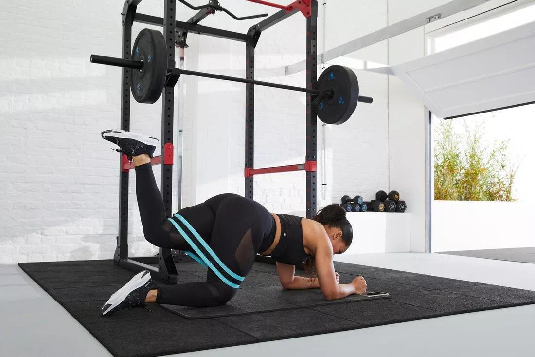 Weight Training Resistance Glute Band, Blue, No Color, large image number 5