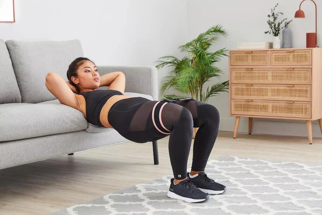 Adjustable Weight Training Resistance Glute Band 14 Kg, No Color, large image number 2