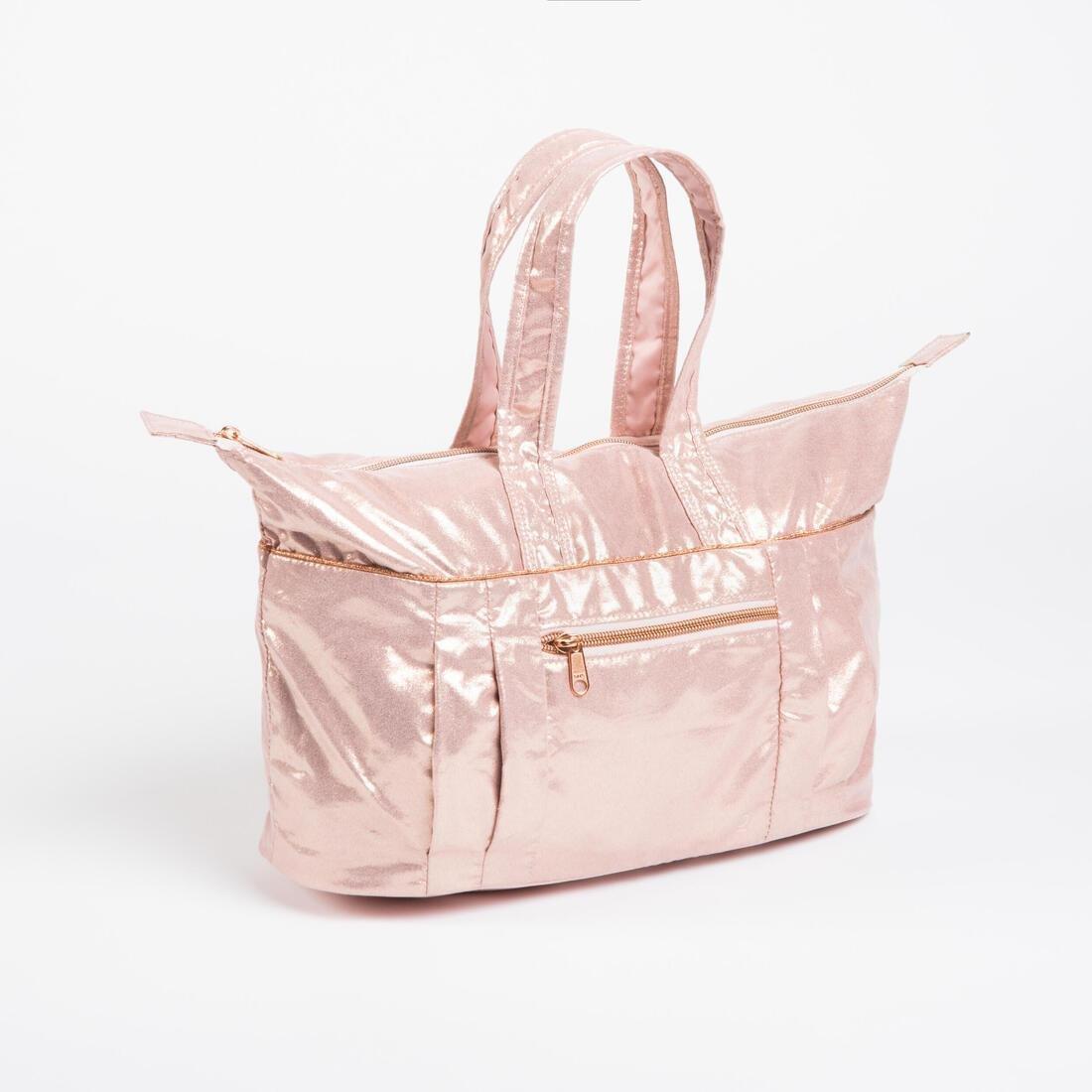 Kids Girls Dance Bag, Rose Gold, No Color, large image number 1