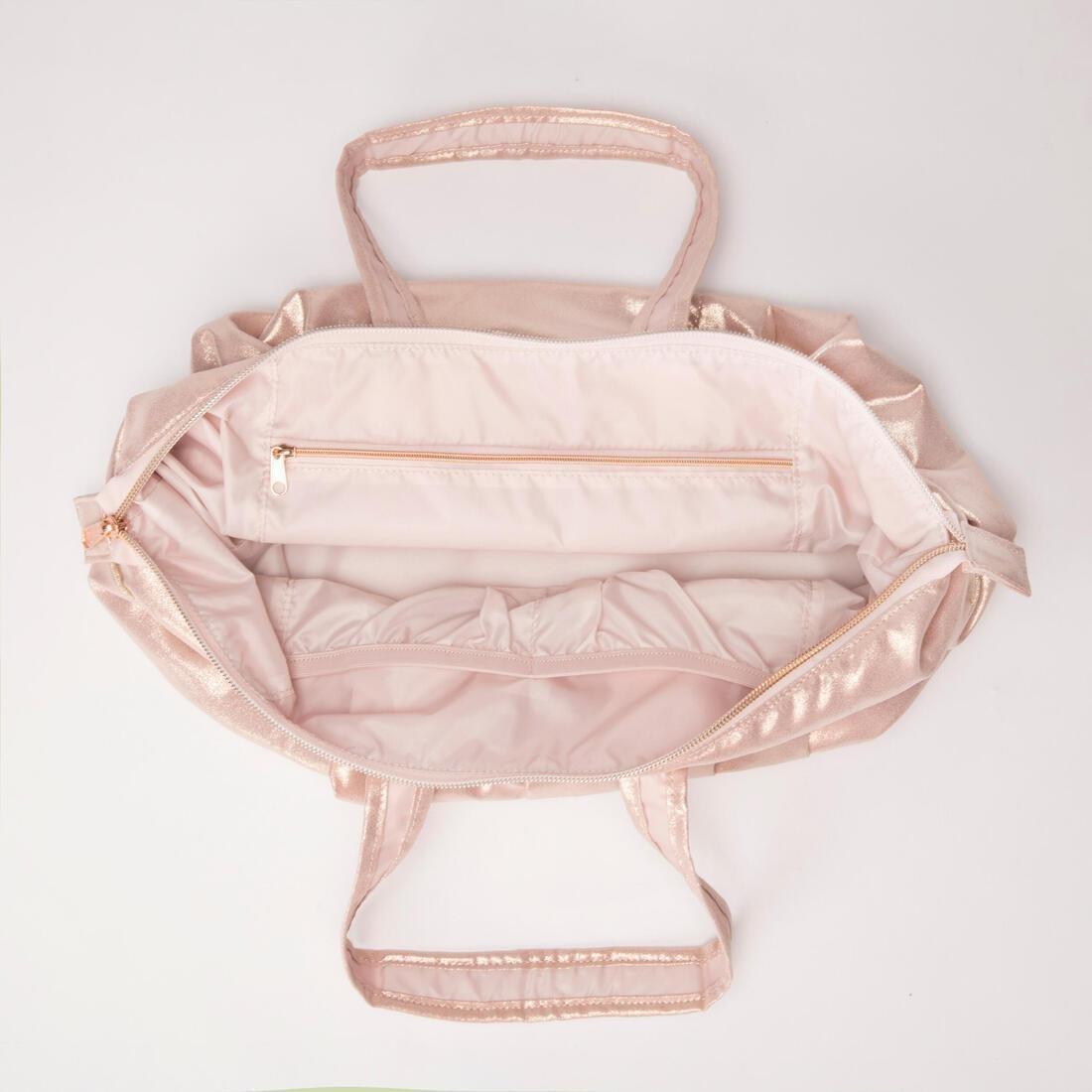 Kids Girls Dance Bag, Rose Gold, No Color, large image number 2