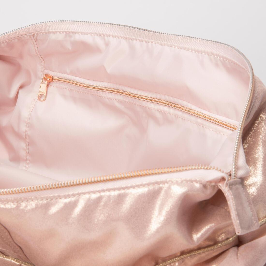 Kids Girls Dance Bag, Rose Gold, No Color, large image number 4