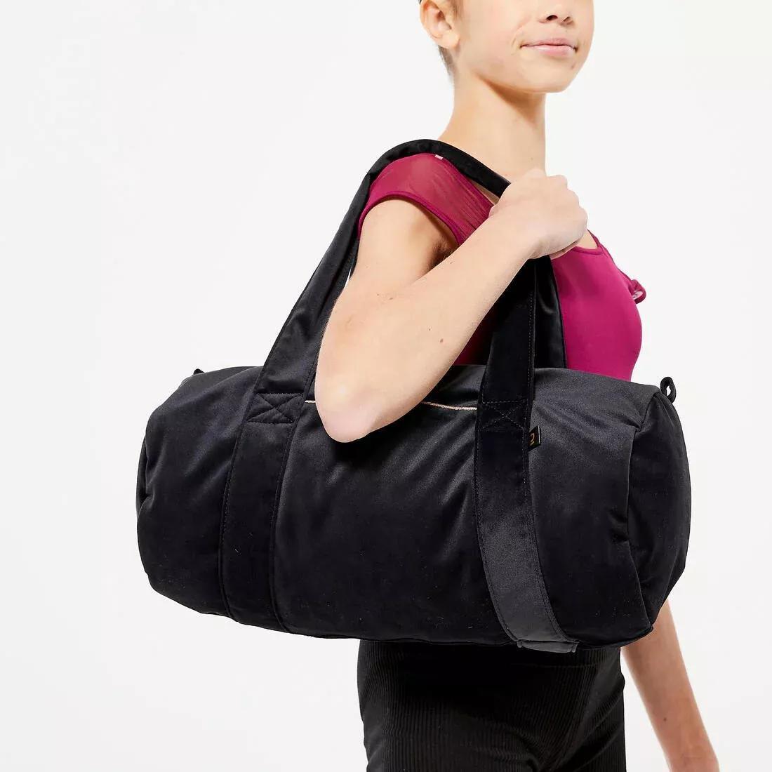 Kids Girls Velvet Dance Bag 15 L, Black, No Color, medium
