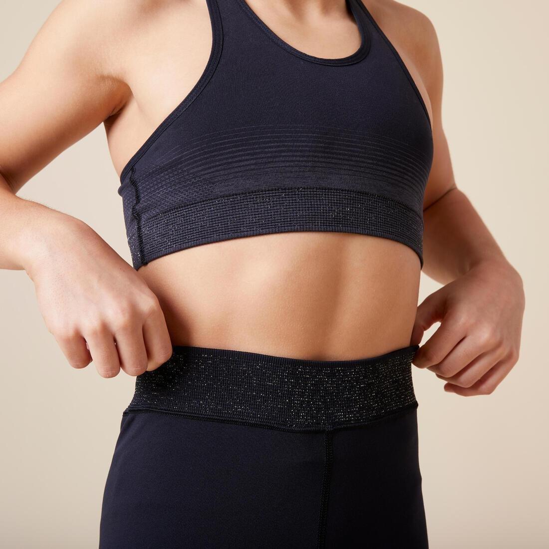 Kids Girls Gym Sports Bra 580, Black, , large image number 3