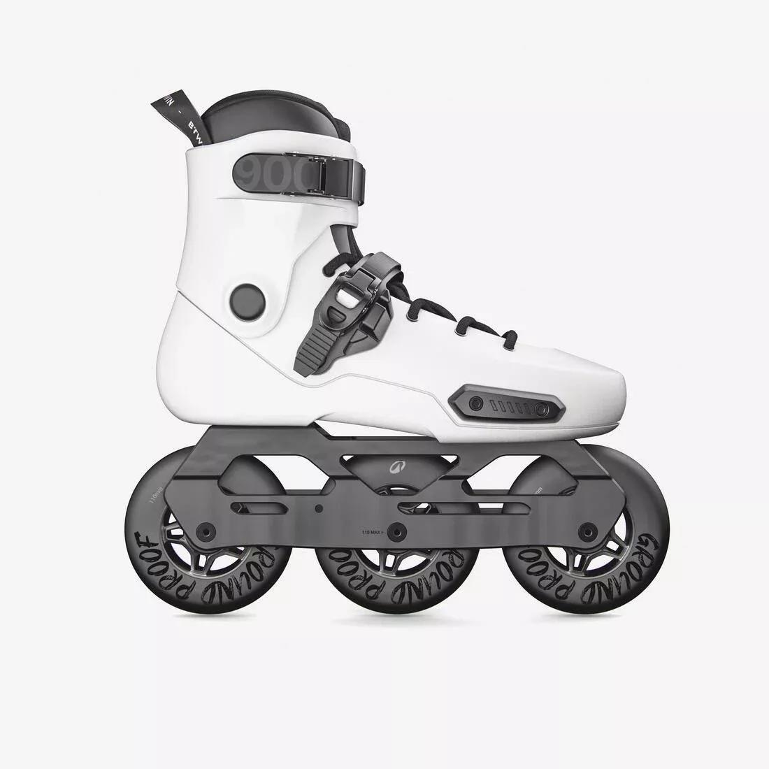 Adult Inline Skating 3 Wheels Freeskate Hardboot - MF S 900, White, No Color, large image number 0