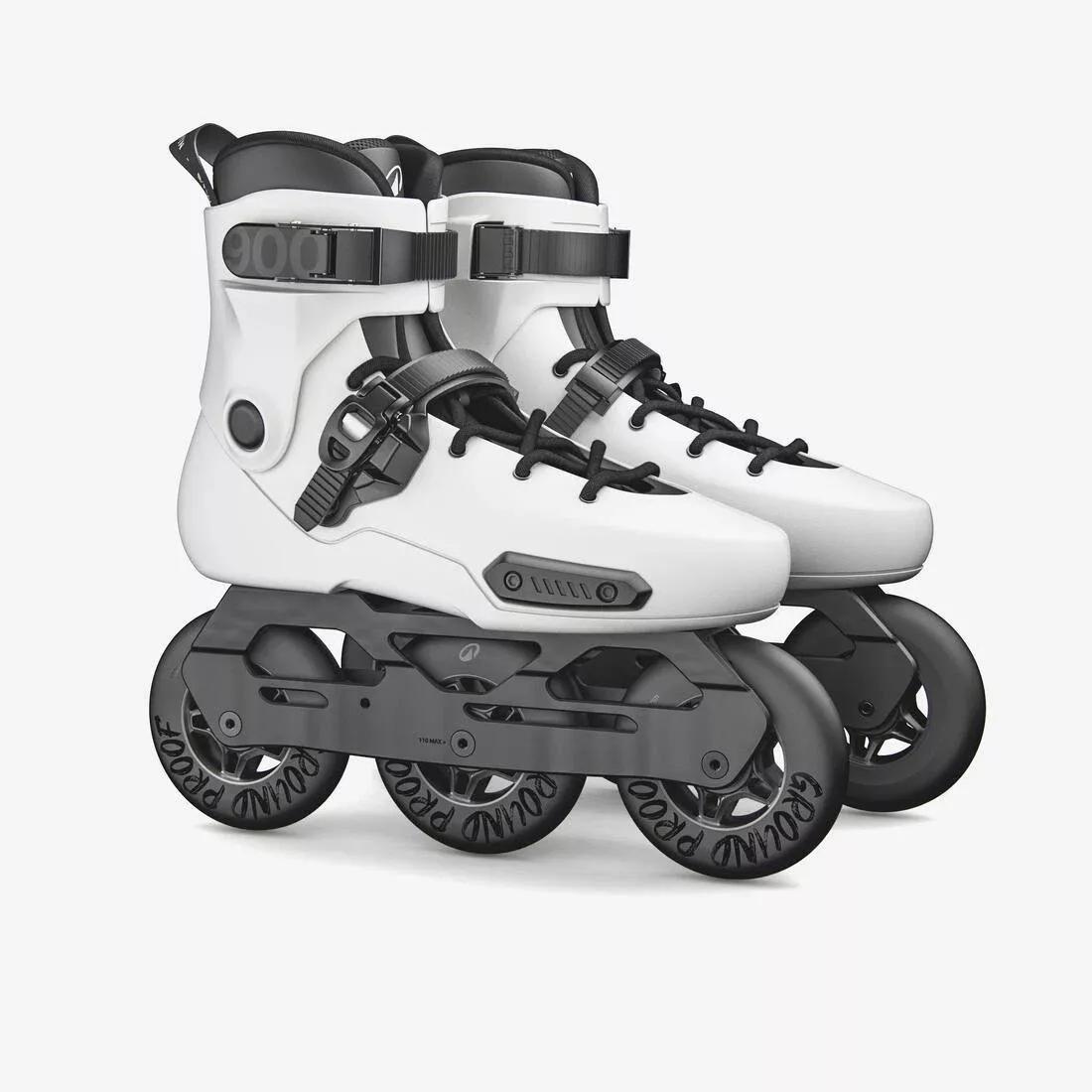Adult Inline Skating 3 Wheels Freeskate Hardboot - MF S 900, White, No Color, large image number 1