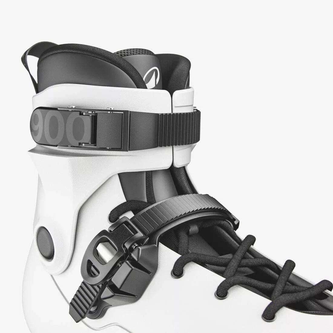 Adult Inline Skating 3 Wheels Freeskate Hardboot - MF S 900, White, No Color, large image number 2