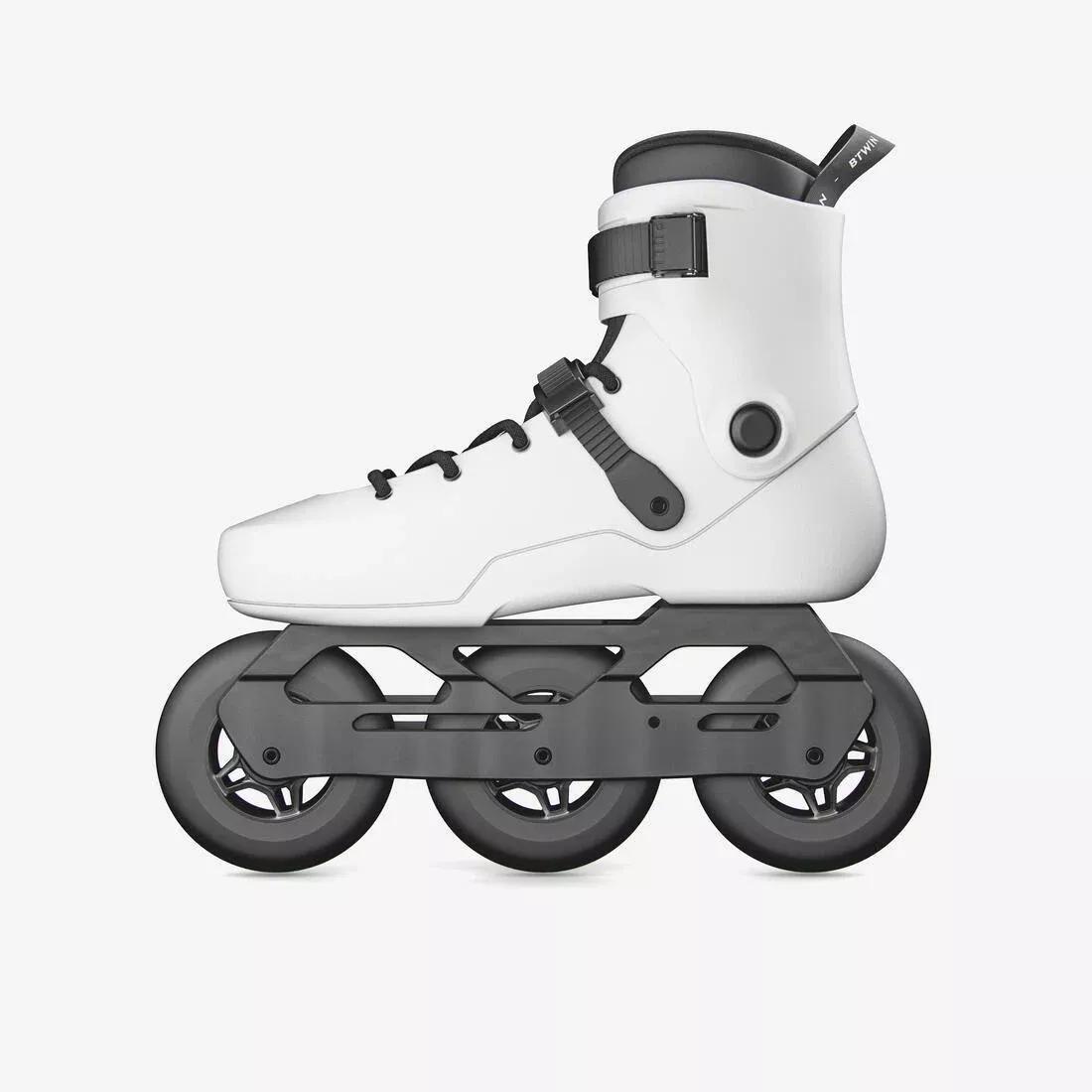 Adult Inline Skating 3 Wheels Freeskate Hardboot - MF S 900, White, No Color, large image number 5
