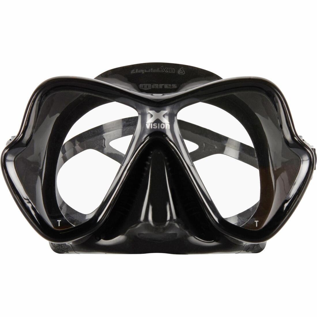 Snorkelling and Scuba Diving Mask Mares X-Vision Liquid Skin, Black, No Color, large image number 1