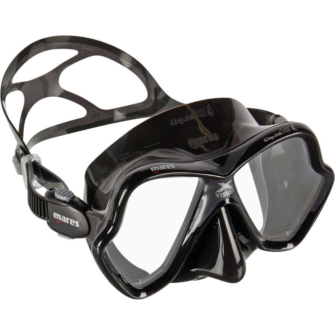Snorkelling and Scuba Diving Mask Mares X-Vision Liquid Skin, Black, No Color, large image number 11