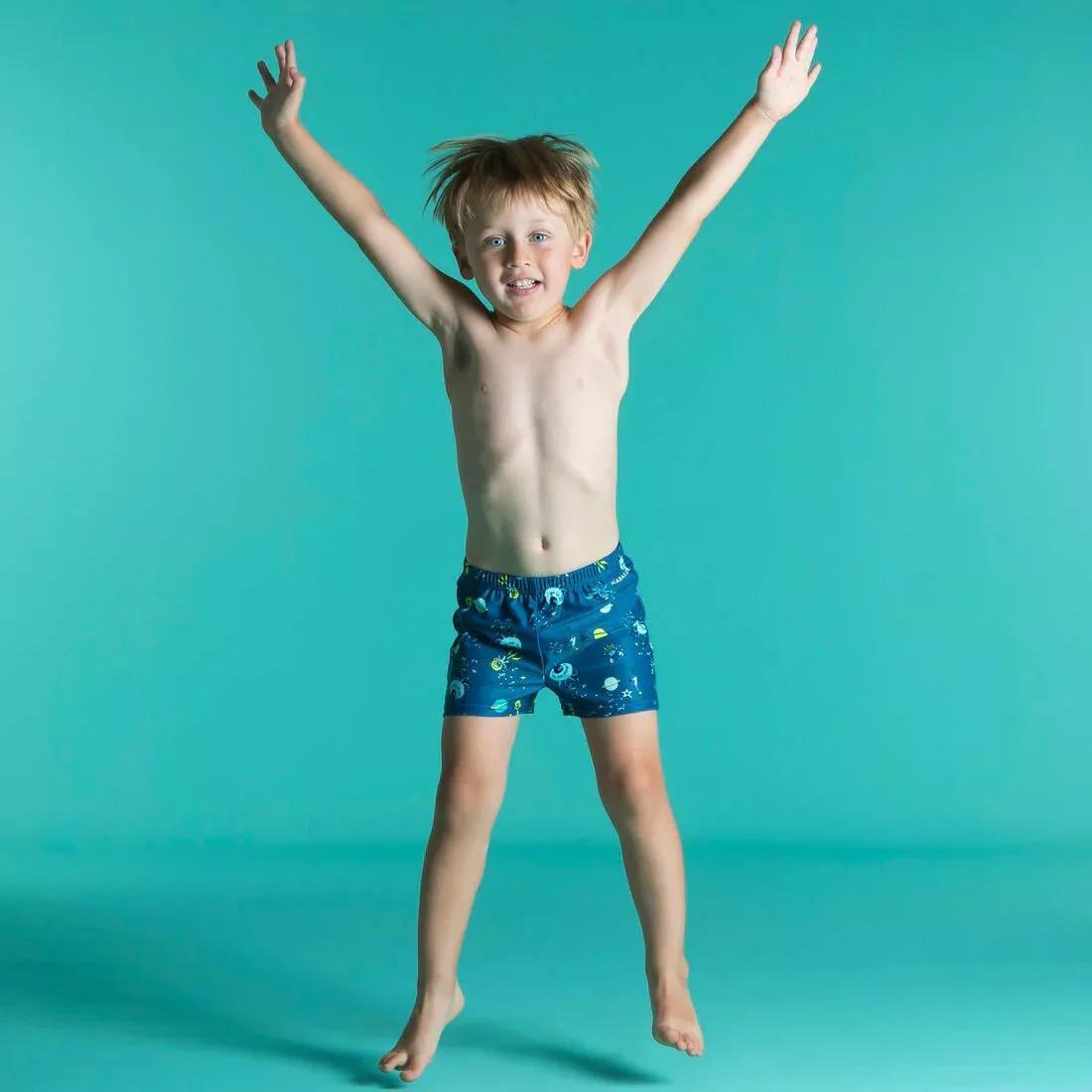 Kids Boys Washable Swimming Nappy Boxer, Blue, , large image number 0