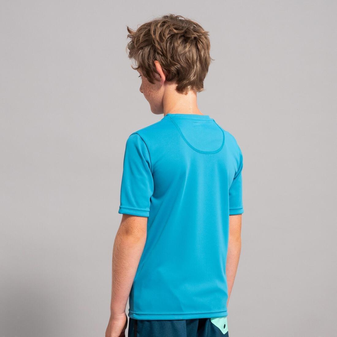 Kids Unisex Anti Uv Water Short-Sleeved T-Shirt, Blue, , large image number 4
