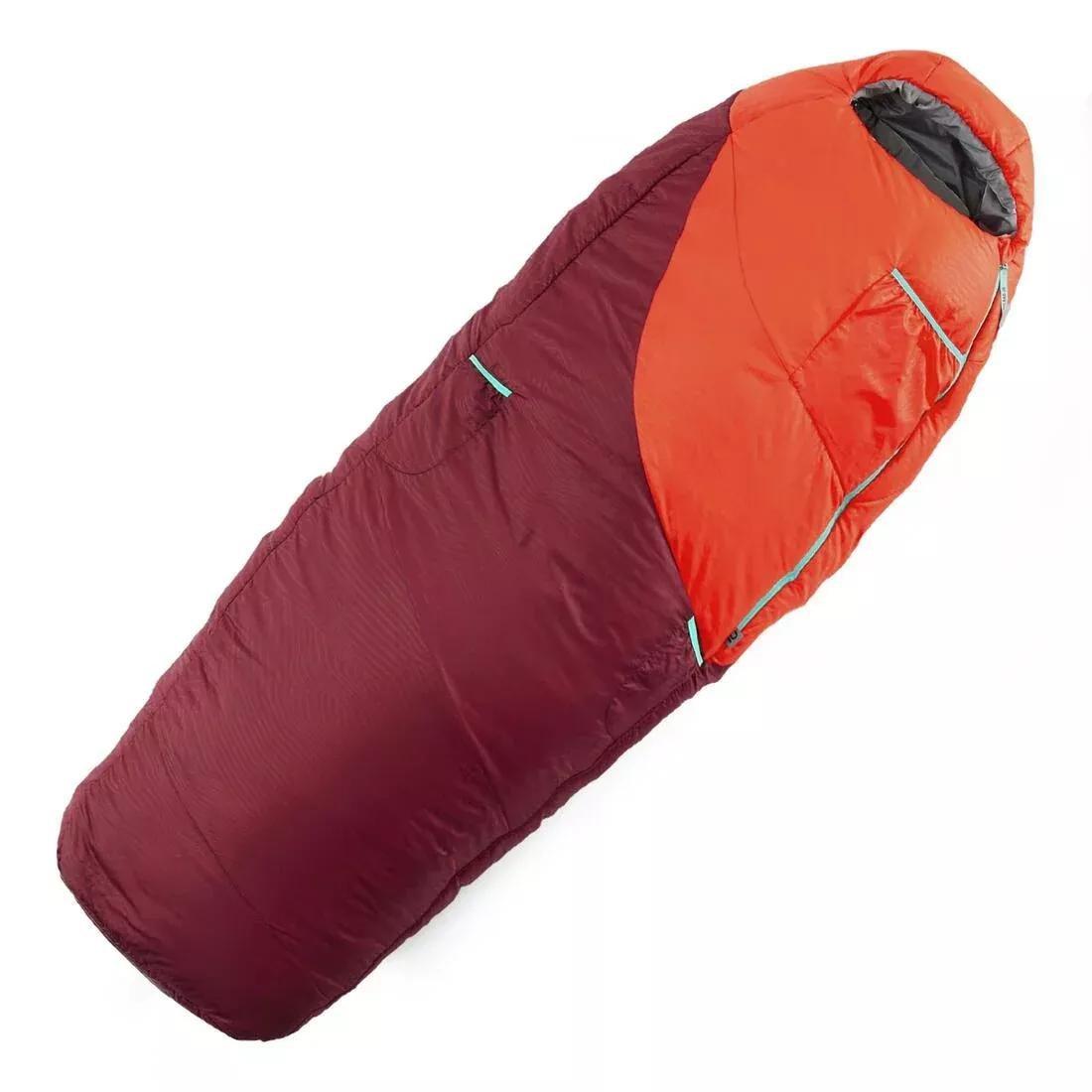 Childrens Sleeping Bag Mh500 0 C , Red, No Color, large image number 0