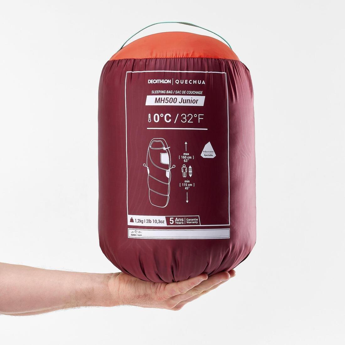 Childrens Sleeping Bag Mh500 0 C , Red, No Color, large image number 1