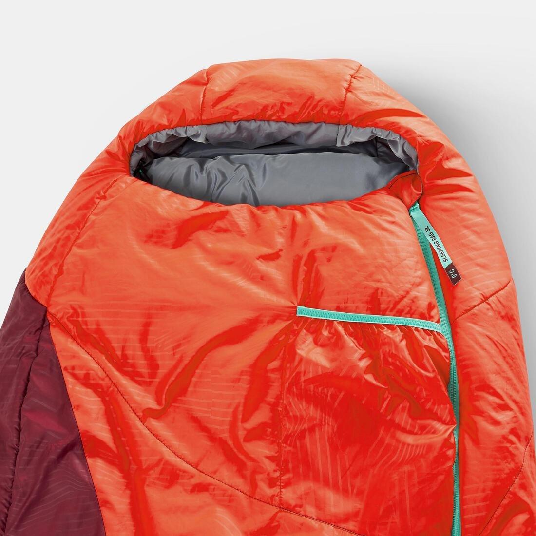 Childrens Sleeping Bag Mh500 0 C , Red, No Color, large image number 4