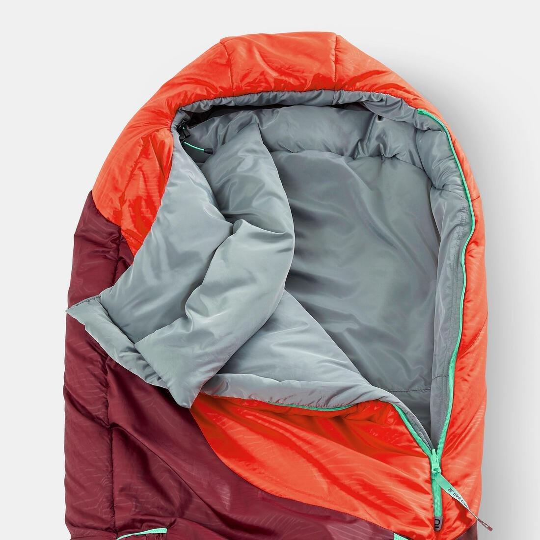 Childrens Sleeping Bag Mh500 0 C , Red, No Color, large image number 6