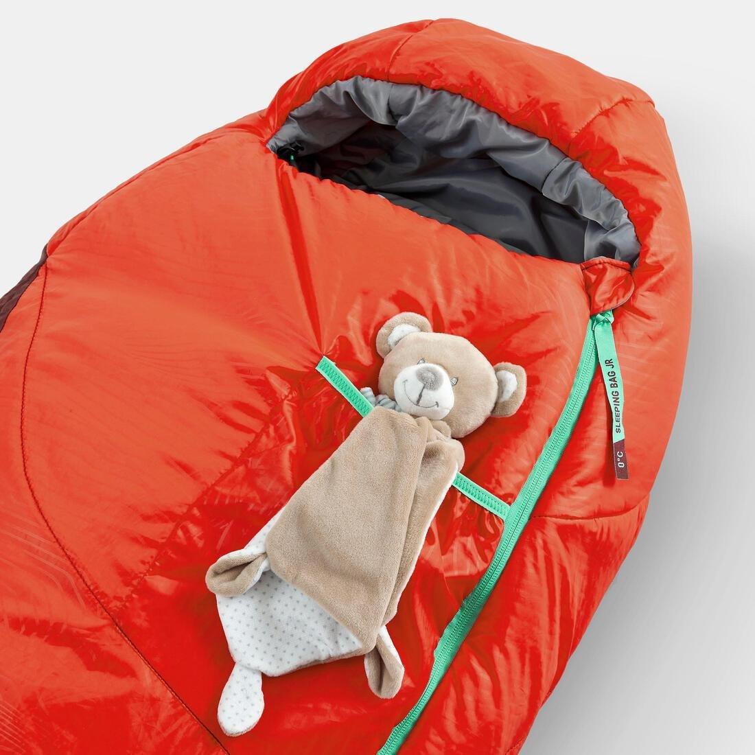 Childrens Sleeping Bag Mh500 0 C , Red, No Color, large image number 7