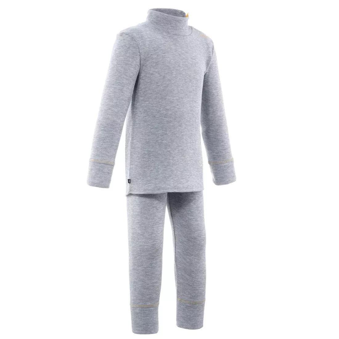 Base Layer Trousers, Baby Ski Leggings - Warm, Grey, 5401_000, large image number 7