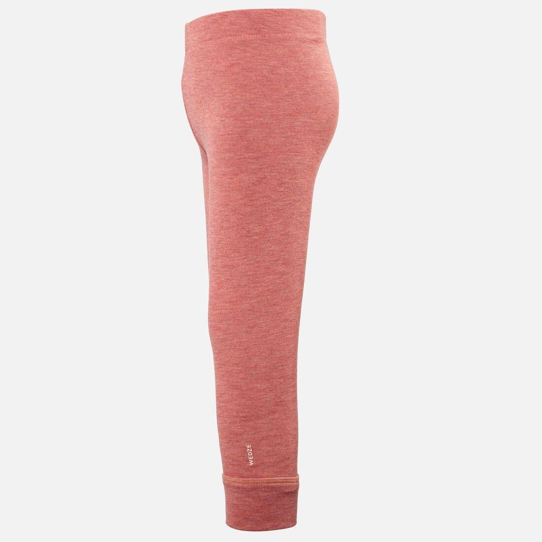 Base Layer Trousers, Baby Ski Leggings - Warm, Pink, No Color, large image number 4