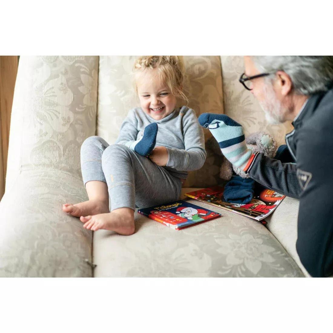 Base Layer Trousers, Baby Ski Leggings - Warm, Pink, No Color, large image number 9