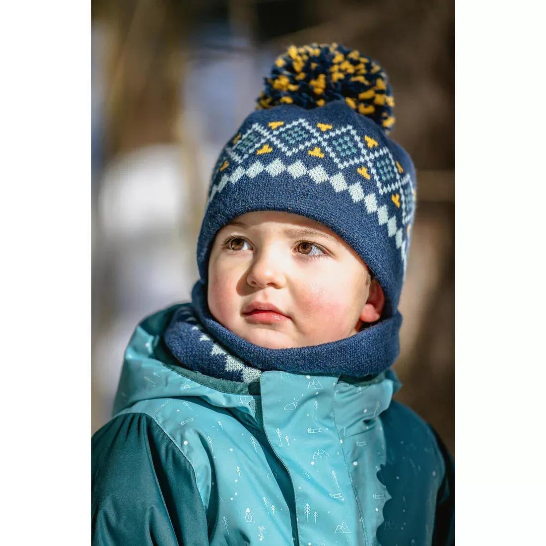 TURQUIN BLUE Baby ski/sledge hat and neck warmer - WARM, 5401_000, large image number 10