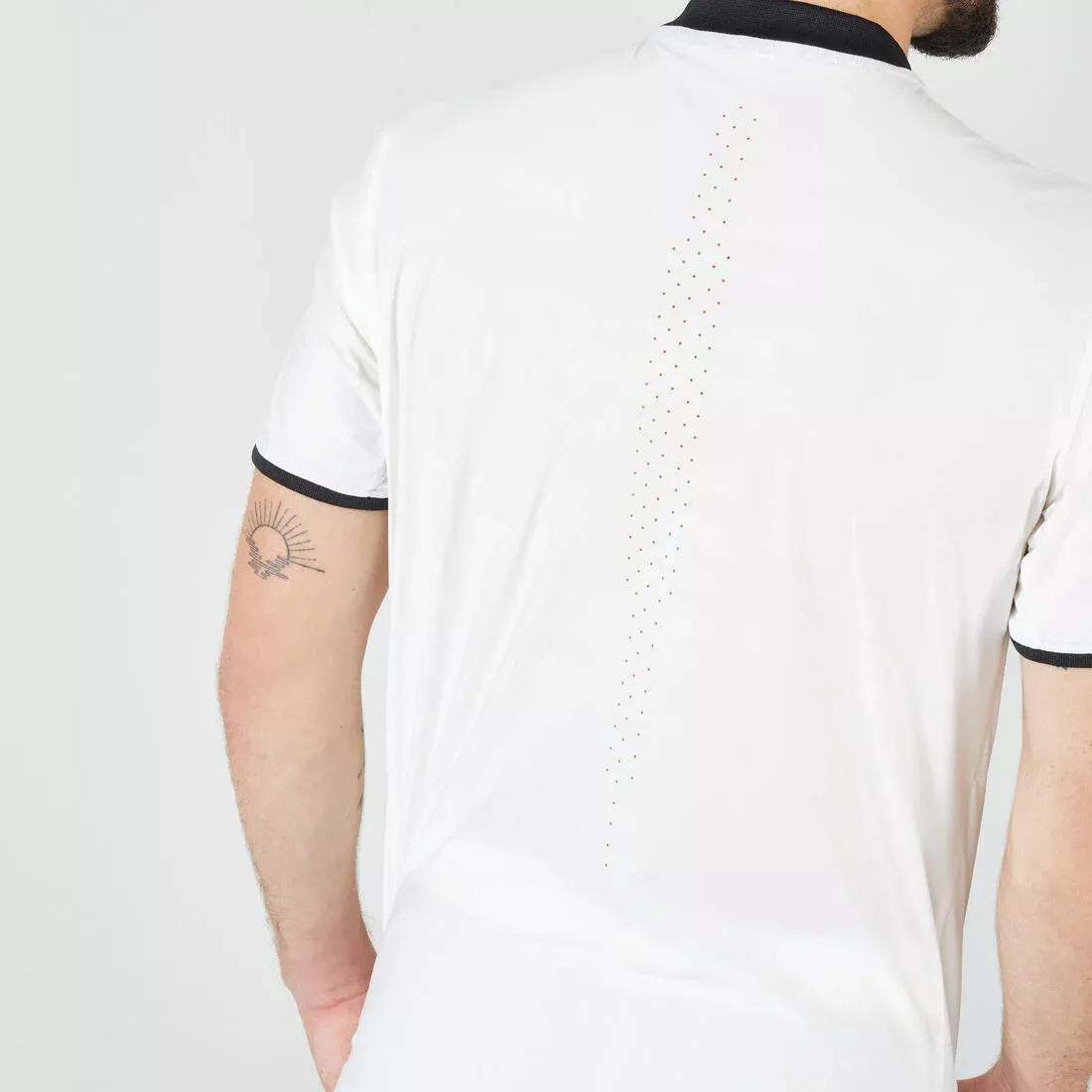 Men Tennis Short-Sleeved T-Shirt - Dry+, Off-White, No Color, large image number 4