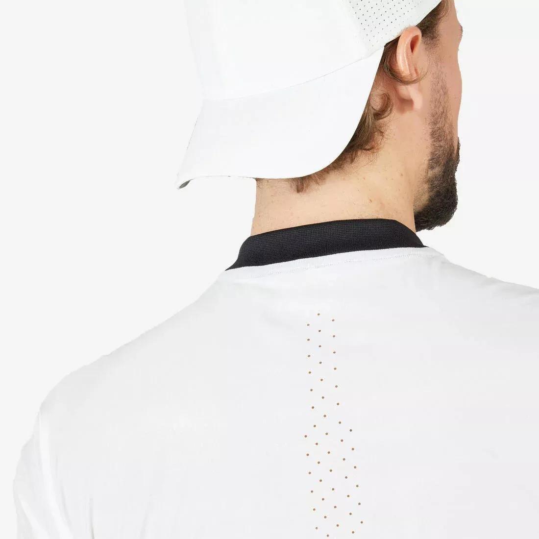 Men Tennis Short-Sleeved T-Shirt - Dry+, Off-White, No Color, large image number 7