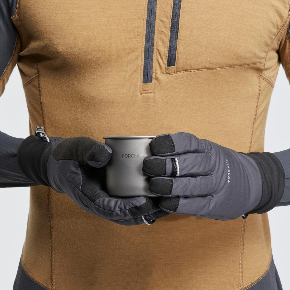 Unisex Mountain Trekking Windproof Touchscreen Gloves - Mt900, Grey, , large image number 9