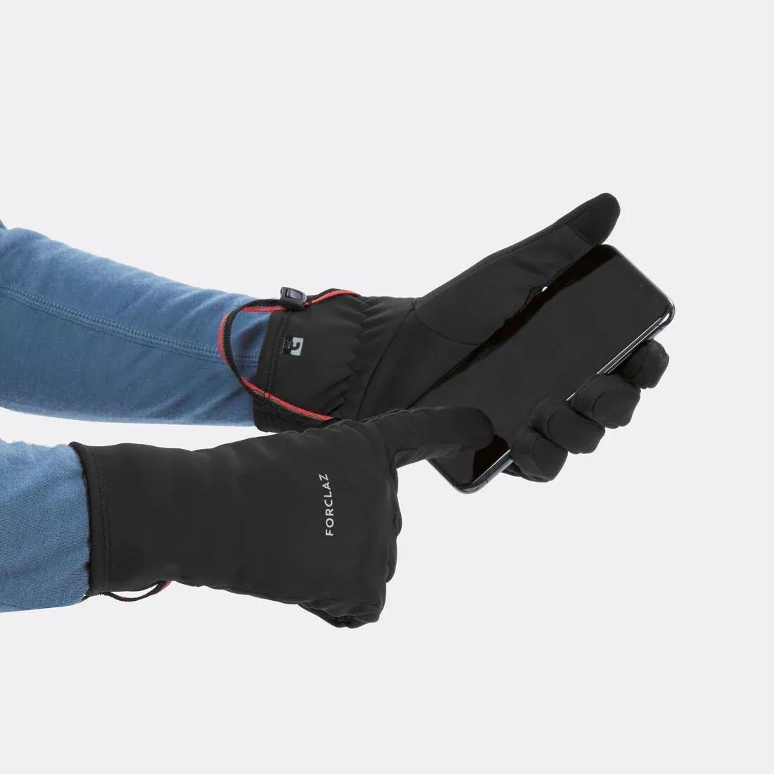 Mountain Trekking Tactile Stretch Gloves - Mt500, Black, , large image number 3
