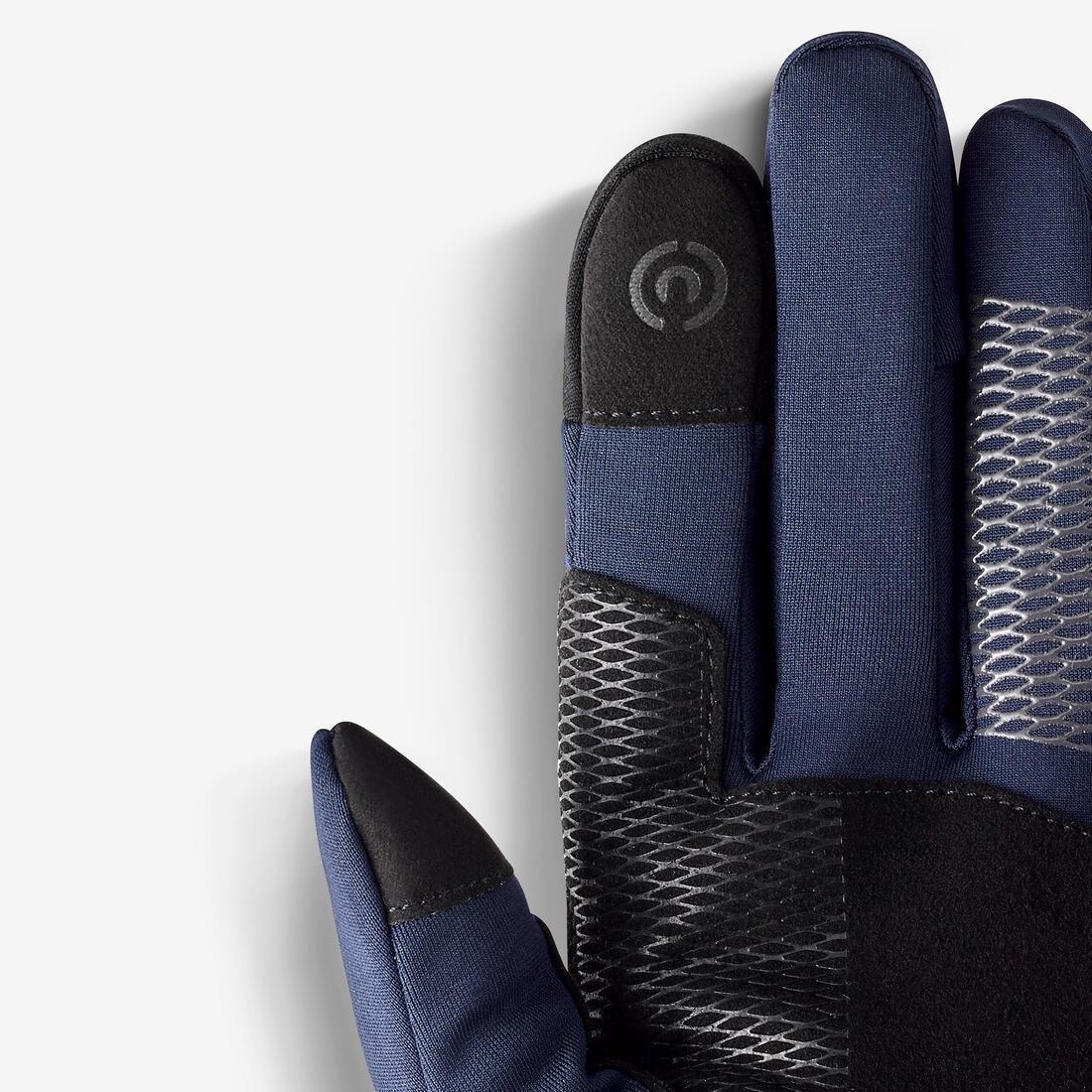 Adults&rsquo; Trekking Tactile Stretch Gloves - MT500, Navy, 5401_000, large image number 3