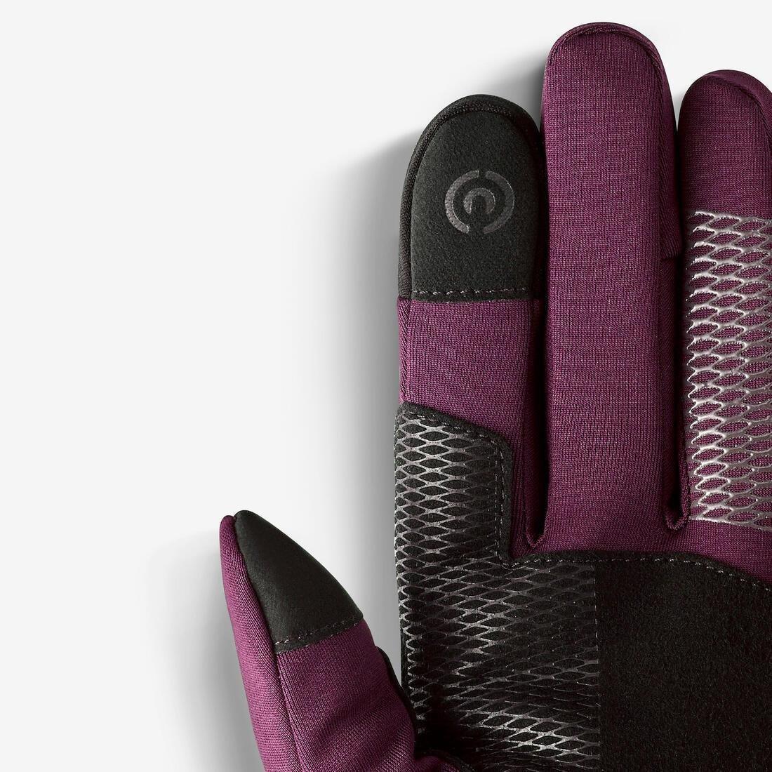 Adults&rsquo; Trekking Tactile Stretch Gloves - MT500, Navy, 5401_000, large image number 12