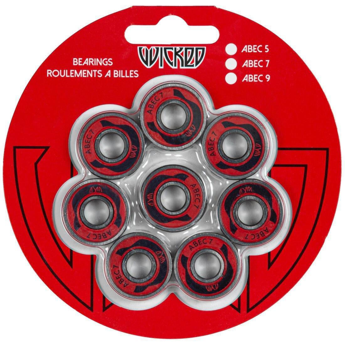 POWERSLIDE - Inline Skate Bearings Abec 7 Wicked, Red