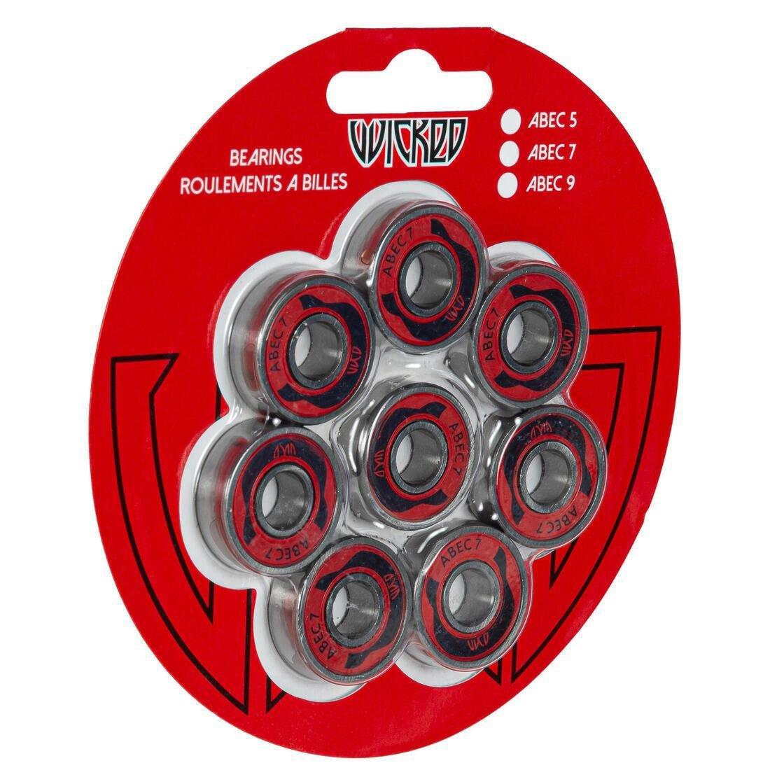 POWERSLIDE - Inline Skate Bearings Abec 7 Wicked, Red