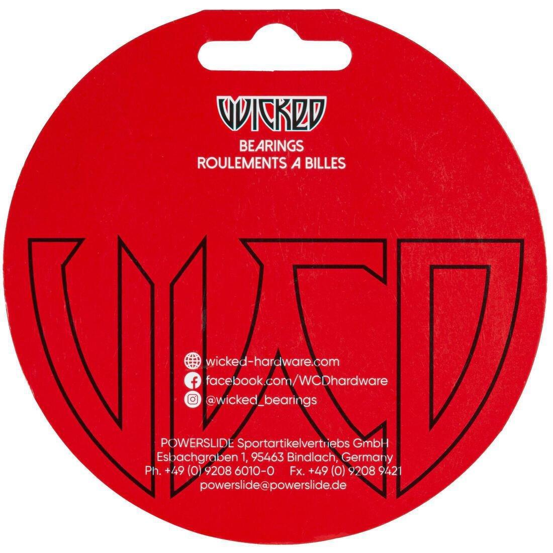 POWERSLIDE - Inline Skate Bearings Abec 7 Wicked, Red