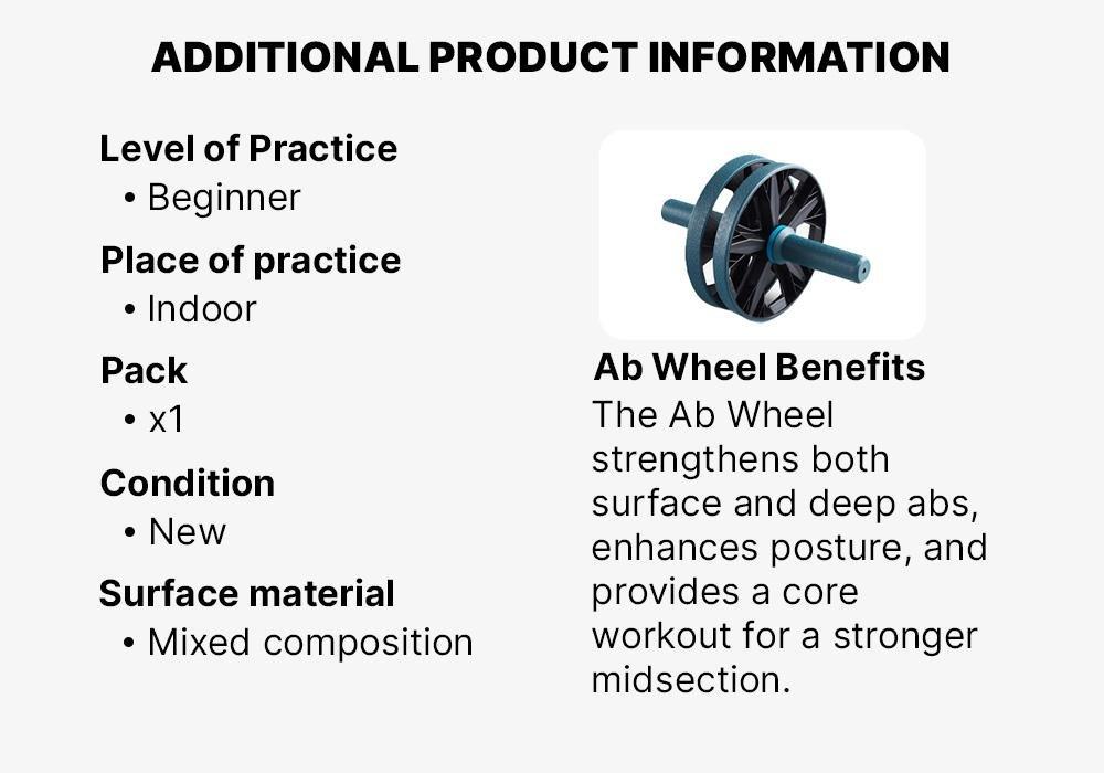 Ab Wheel, Blue, No Color, large image number 15