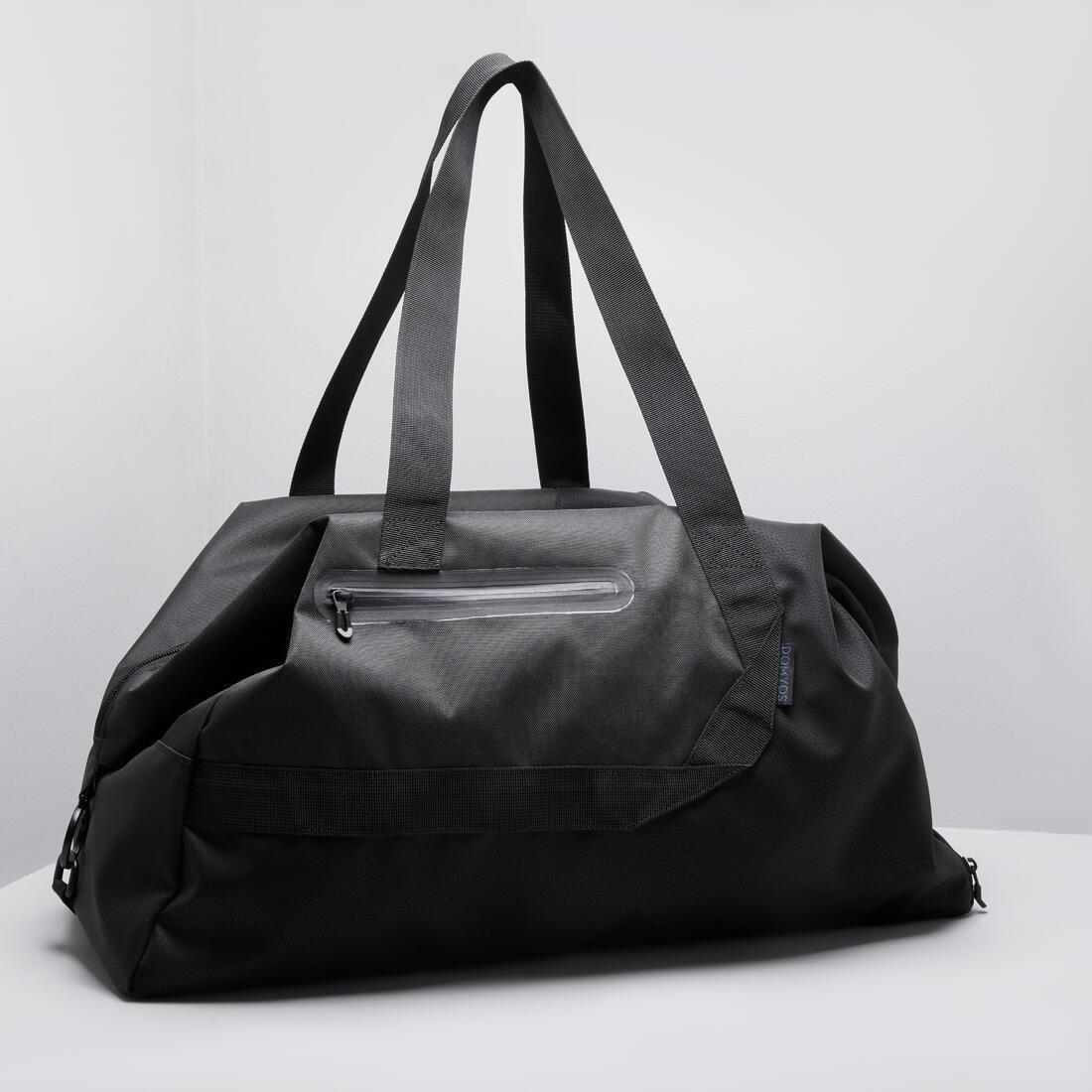 Fitness Gym Sports Bag Domyos, Black, No Color, large image number 0