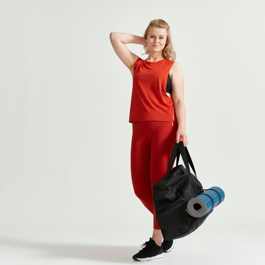Fitness Gym Sports Bag Domyos, Black, No Color, large image number 6