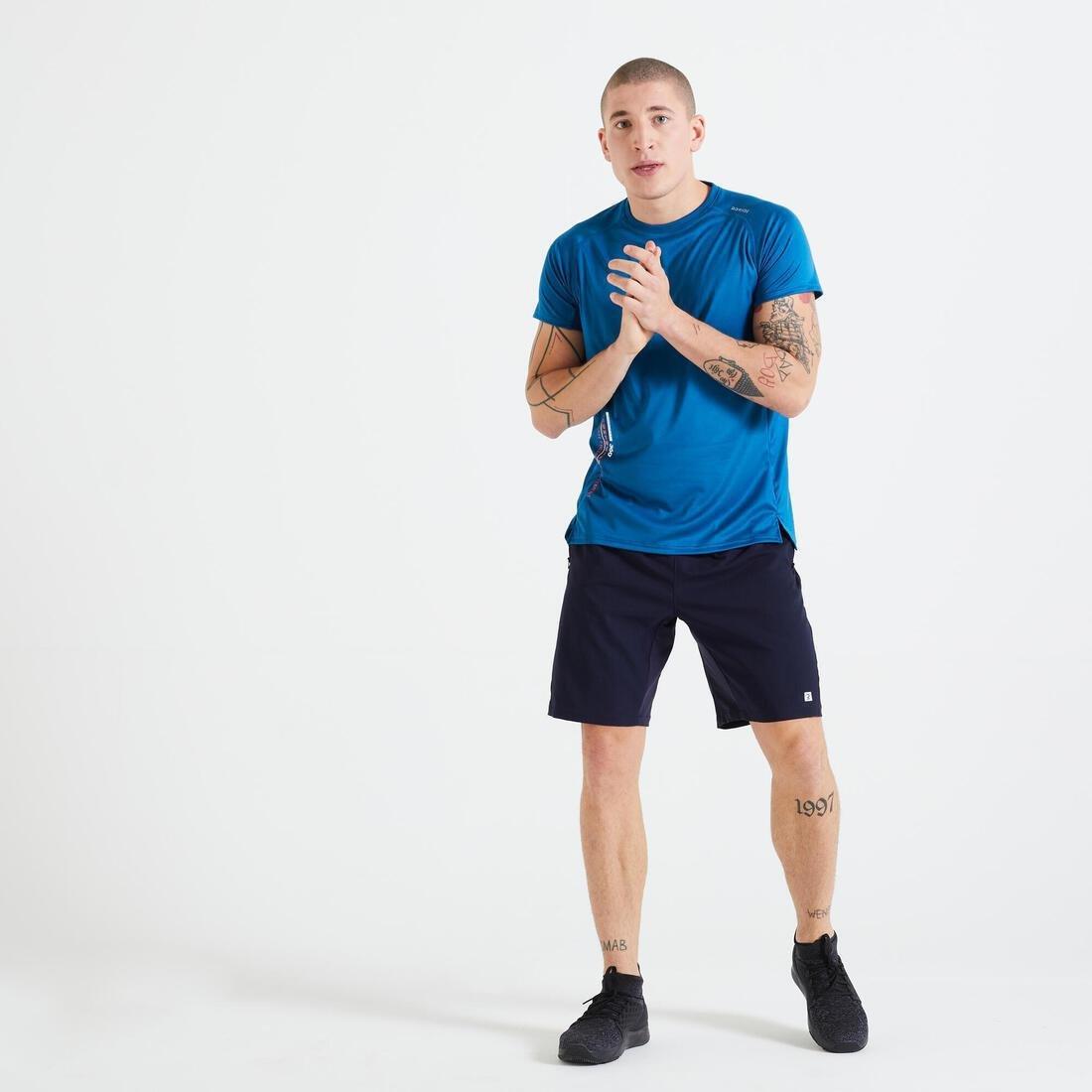 Fts 120 Fitness Cardio Training T-Shirt, Navy, , large image number 4