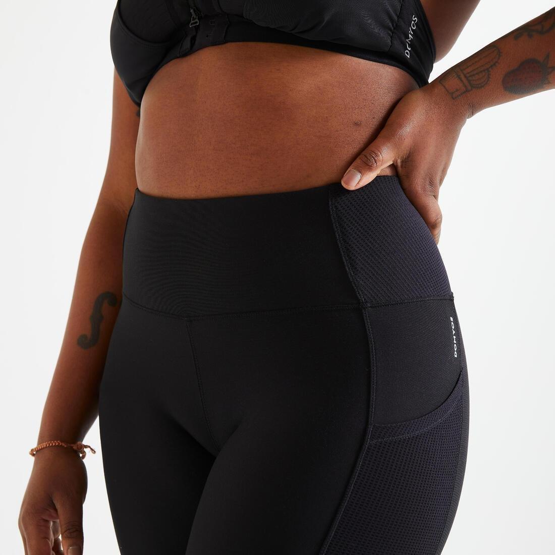 DOMYOS - Fitness Leggings With Phone Pocket, Bordeaux