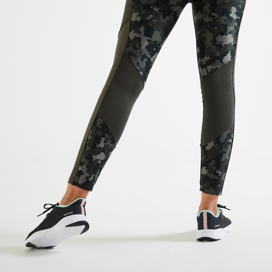 DOMYOS - Fitness Leggings With Phone Pocket, Bordeaux