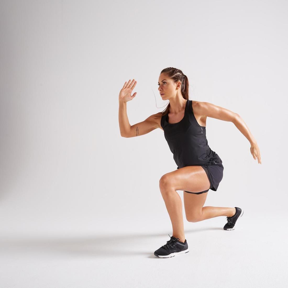 900 Women's Fitness Cardio Training 2-In-1 Shorts, Bordeaux, , large image number 7